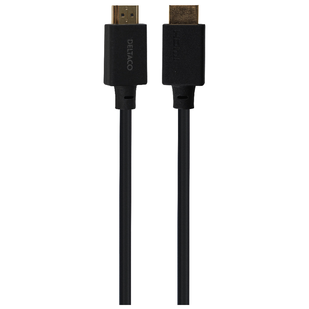 Deltaco Ultra High Speed HDMI-kabel, LSZH, 48Gbps, 1m, svart