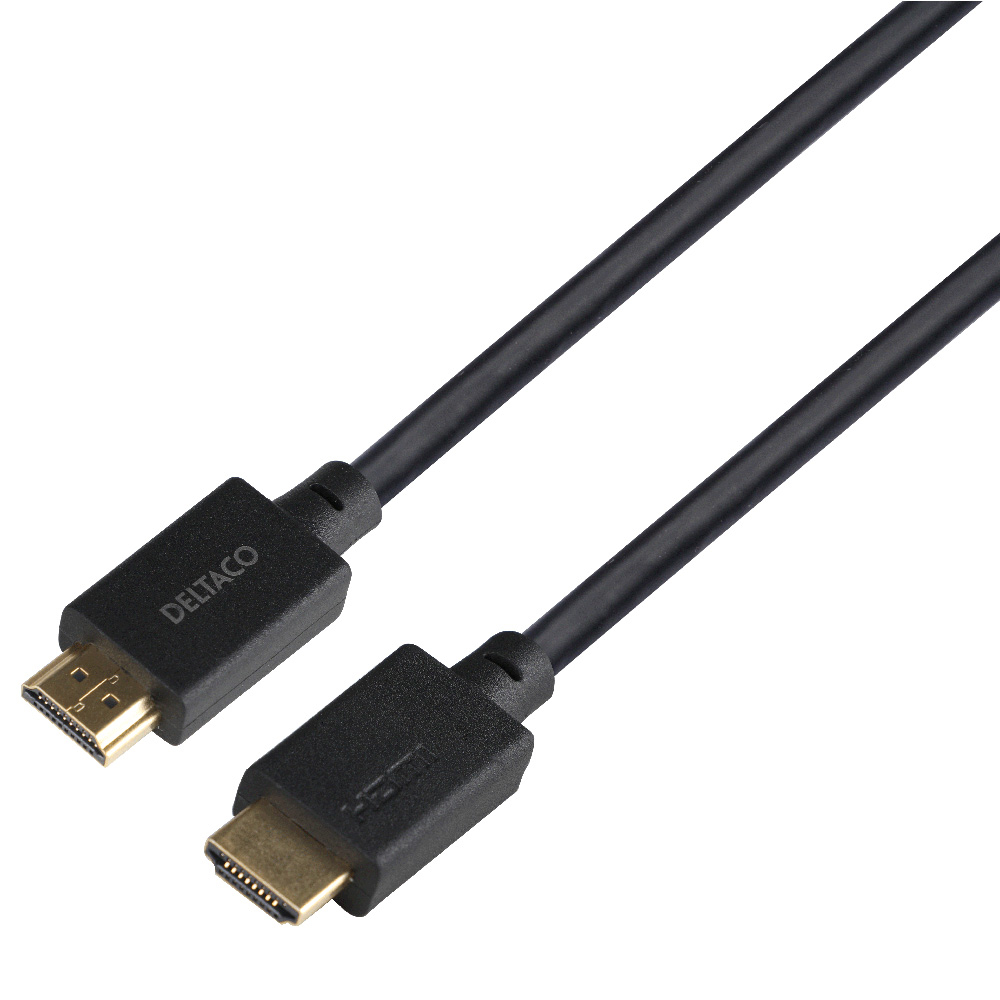 Deltaco Ultra High Speed HDMI-kabel, LSZH, 48Gbps, 3m, svart
