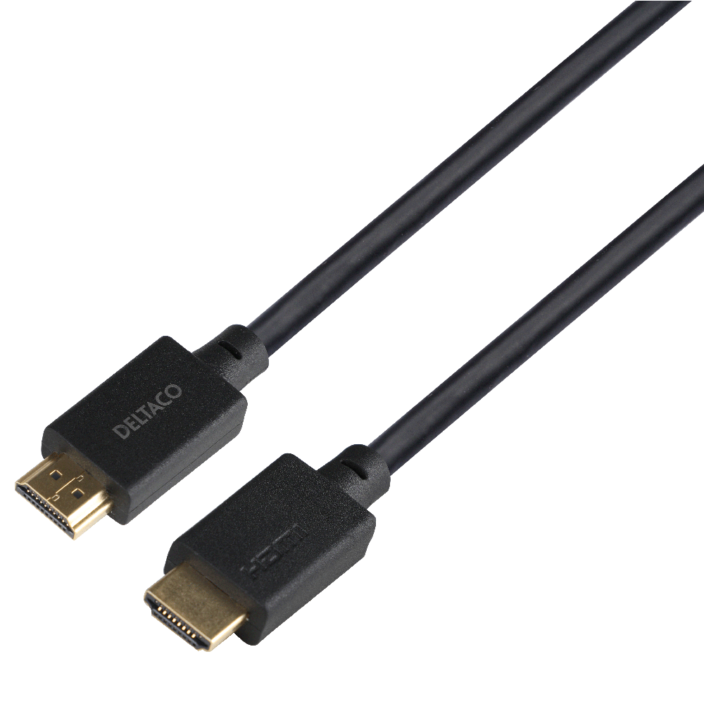 Deltaco Ultra High Speed HDMI-kabel, LSZH, 48Gbps, 5m, svart