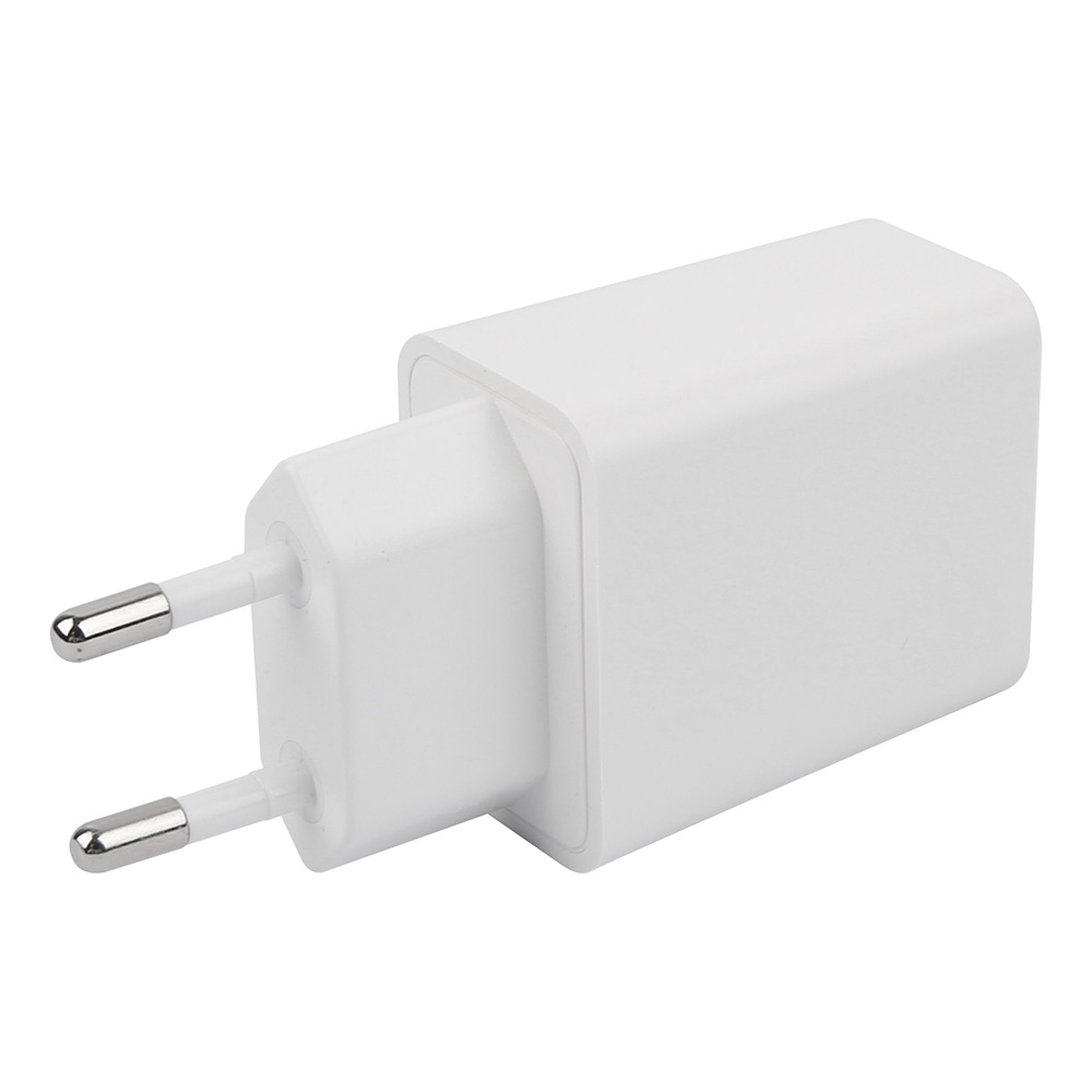 Deltaco USB-C väggladdare, 1m USB-C kabel, PD, 20W, vit