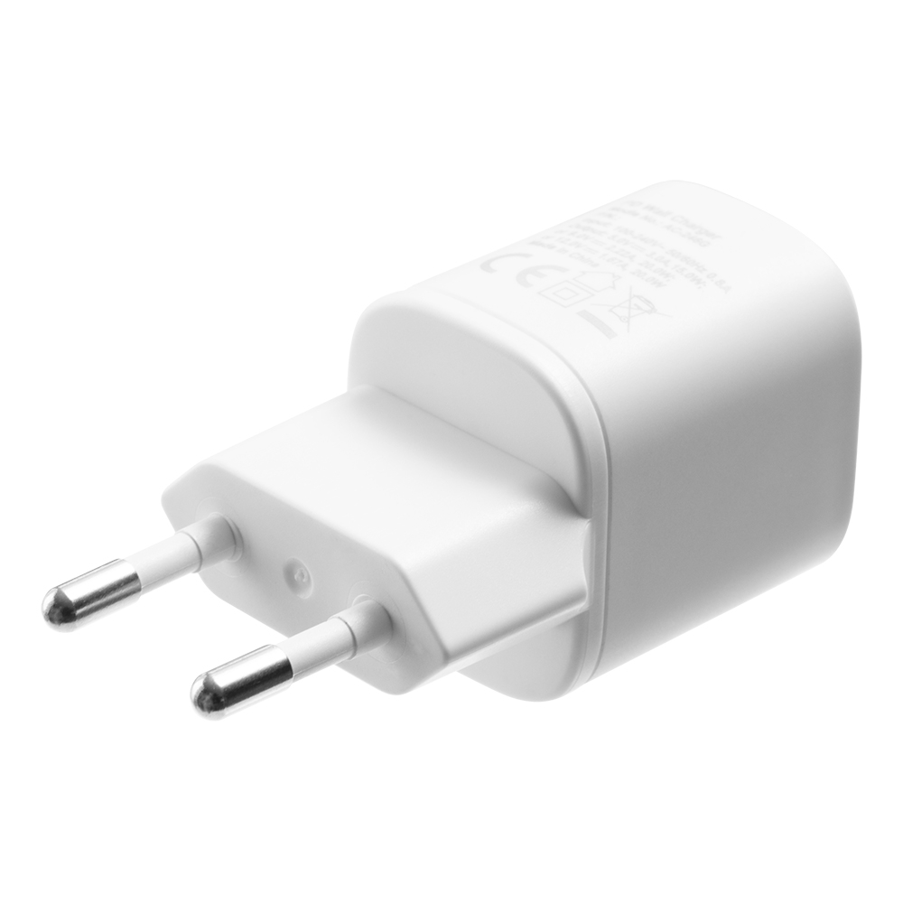 Deltaco USB-C väggladdare+USB-C-Lightning-kabel, PD, 20W, vit