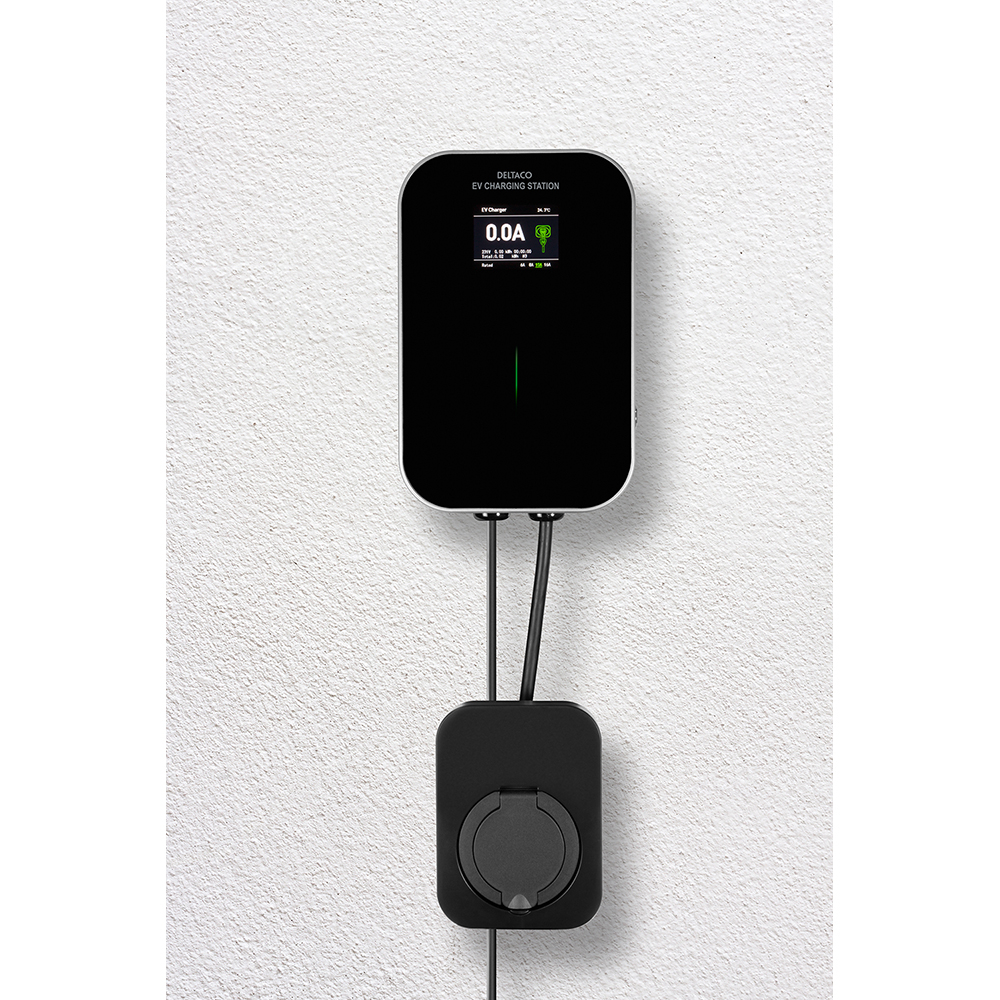 DELTACO e-Charge Mode 3 laddbox för hemmabruk, Typ 2, 16A, 11KW