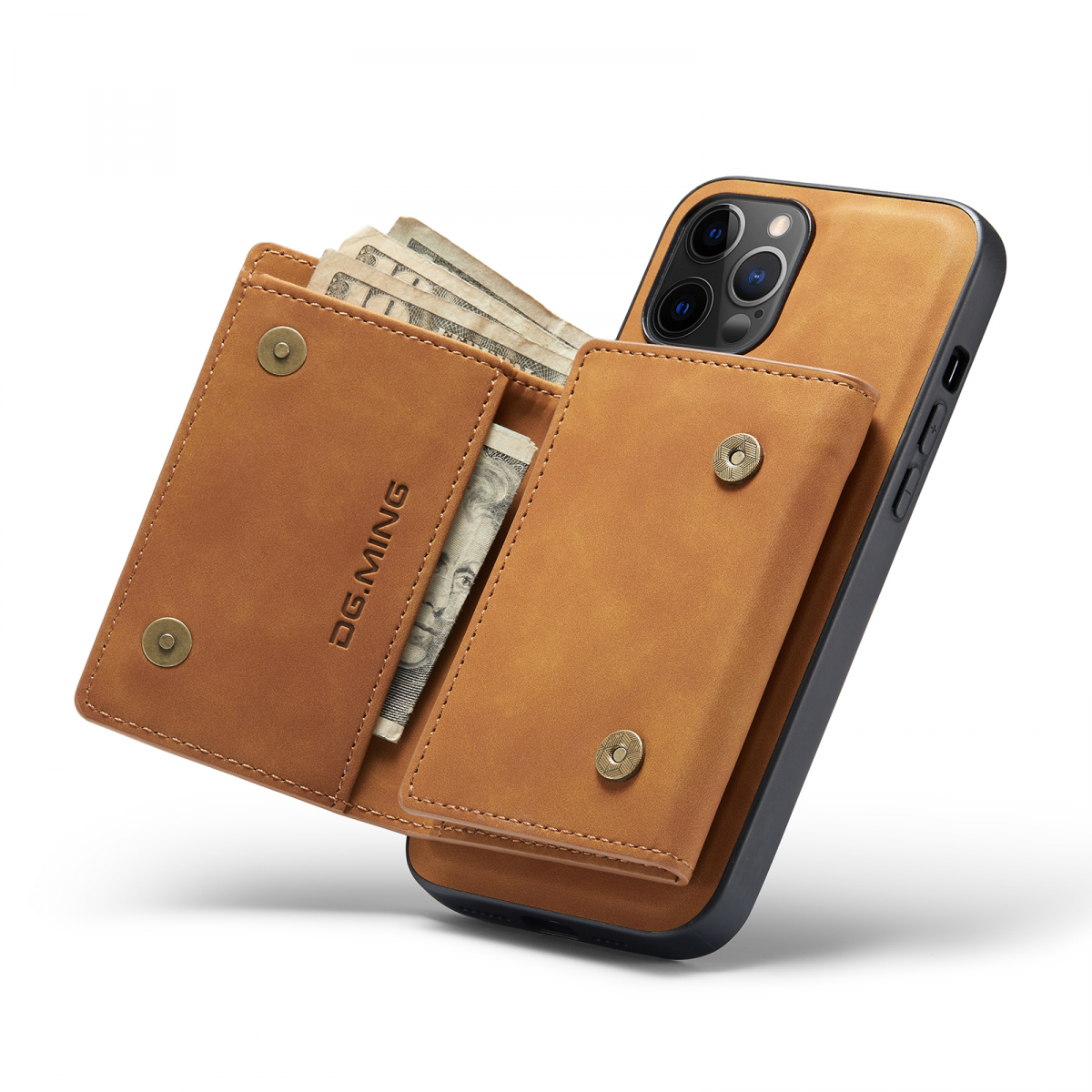 DG. MING M1-serie mobilskal till iPhone 12 Pro Max, brun