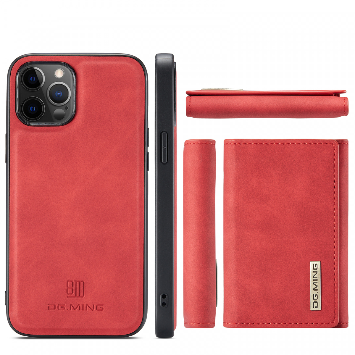 DG. MING M1-serie mobilskal till iPhone 12 Pro Max, röd