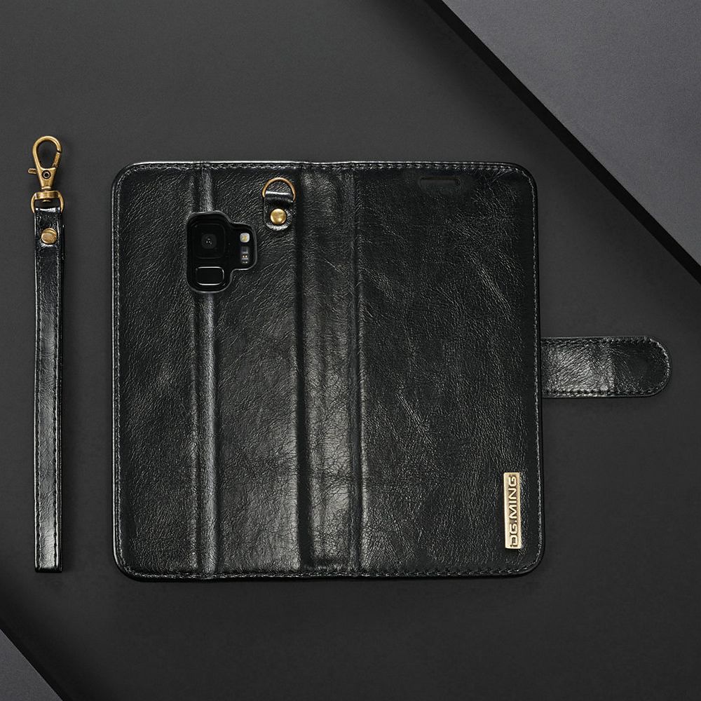 Läderfodral till Samsung Galaxy S9, svart