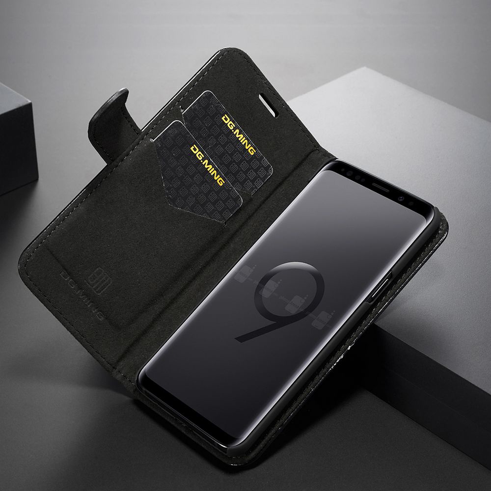 Läderfodral till Samsung Galaxy S9, svart