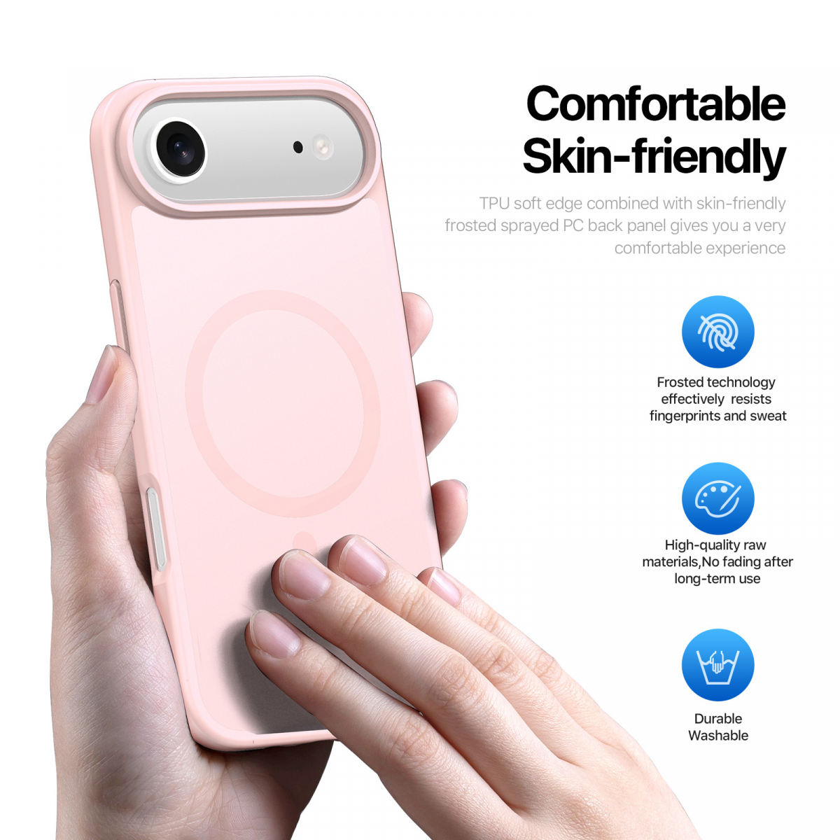 Dux Ducis Luxury magnetiskt skal till iPhone 17 Air, rosa