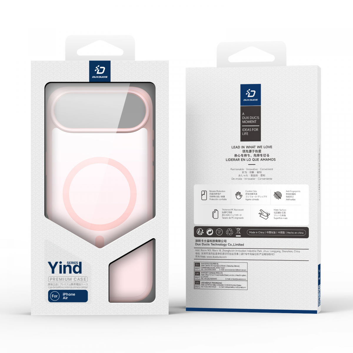 Dux Ducis Luxury magnetiskt skal till iPhone 17 Air, rosa