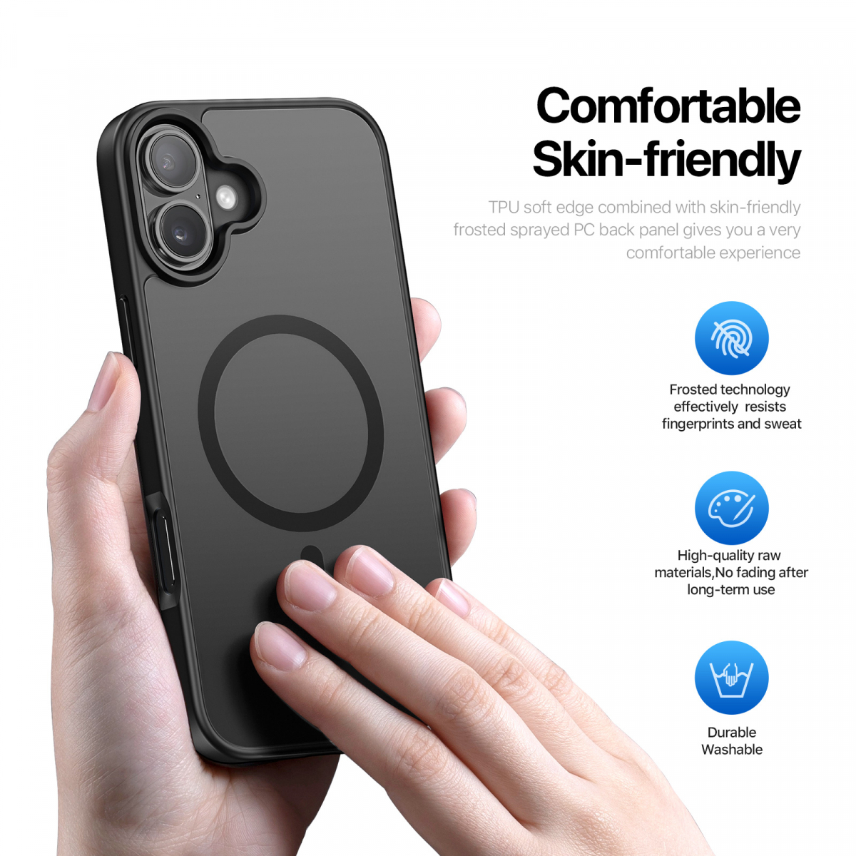 Dux Ducis Luxury magnetiskt skal till iPhone 17, svart