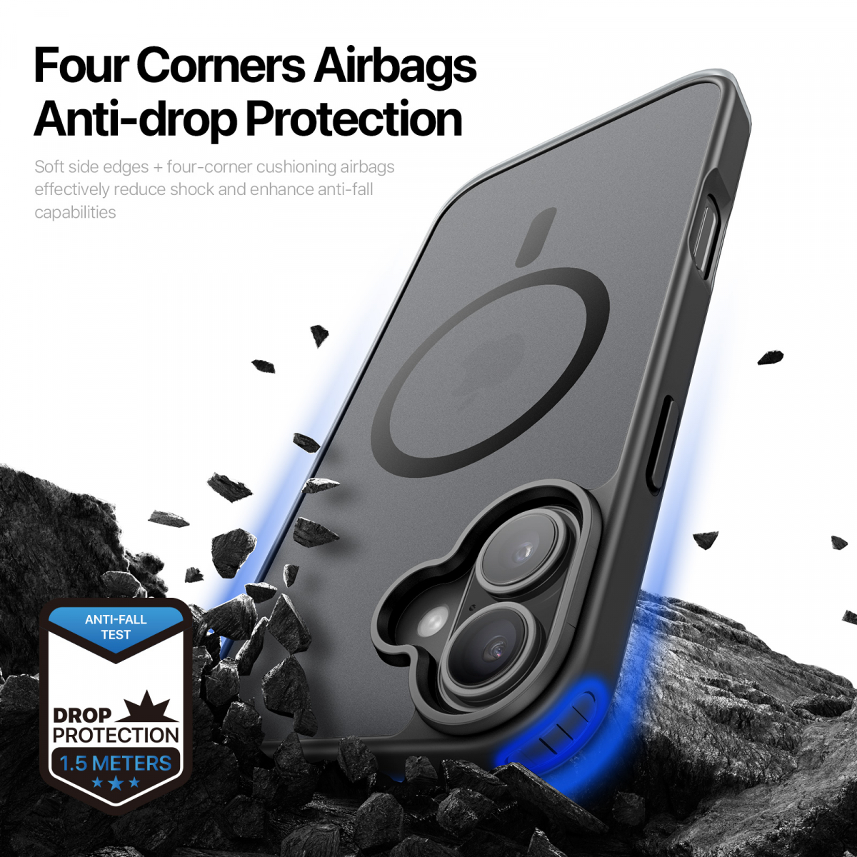 Dux Ducis Luxury magnetiskt skal till iPhone 17, svart