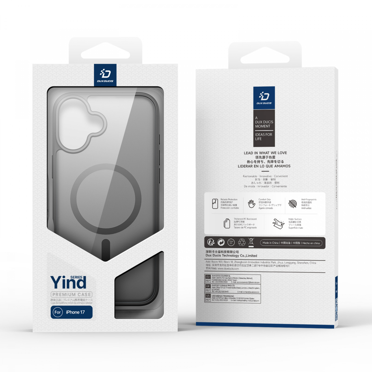 Dux Ducis Luxury magnetiskt skal till iPhone 17, svart