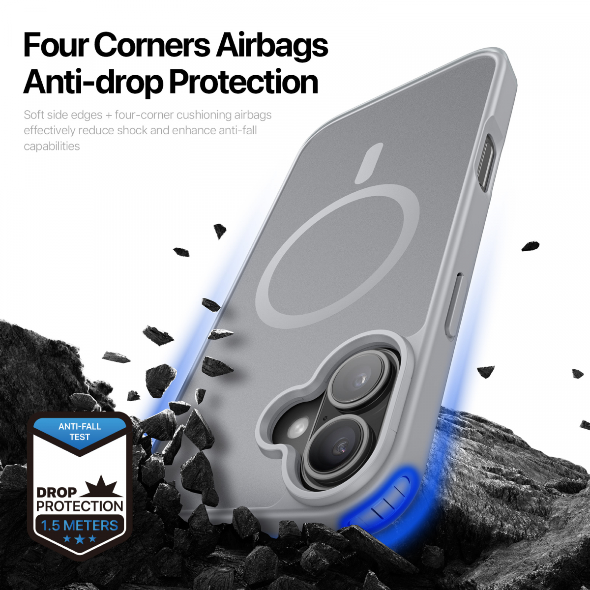 Dux Ducis Luxury magnetiskt skal till iPhone 17, grå