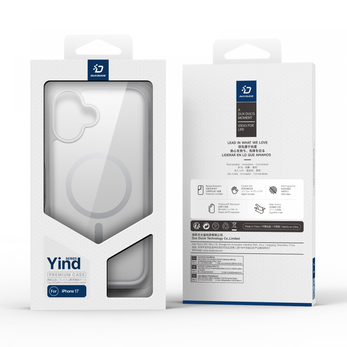 Dux Ducis Luxury magnetiskt skal till iPhone 17, grå