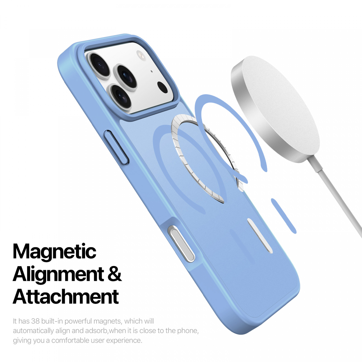 Dux Ducis Luxury magnetiskt skal till iPhone 17 Pro Max, blå