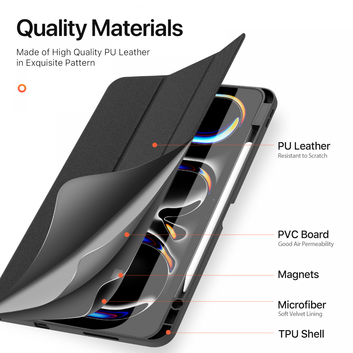 Dux Ducis Domo Series, iPad Pro 13 (2024), svart
