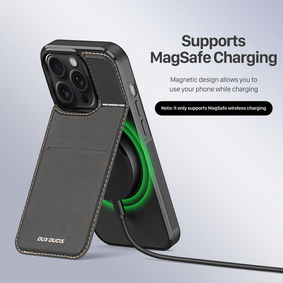 DUX DUCIS Rafi-series Magsafe-skal med ställ, iPhone 15 Pro