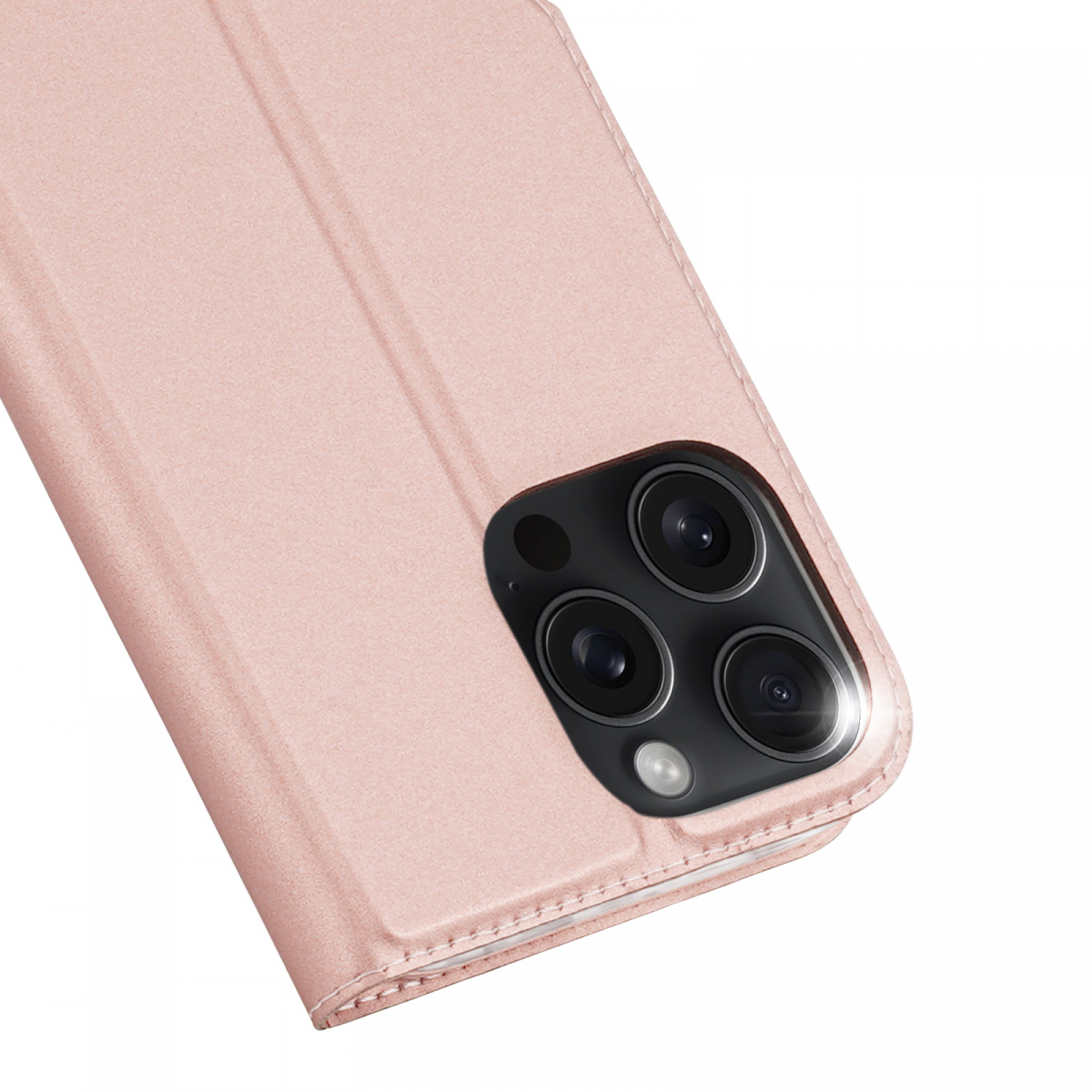 DUX DUCIS Skin Pro Series läderfodral, iPhone 16 Pro Max, rosa