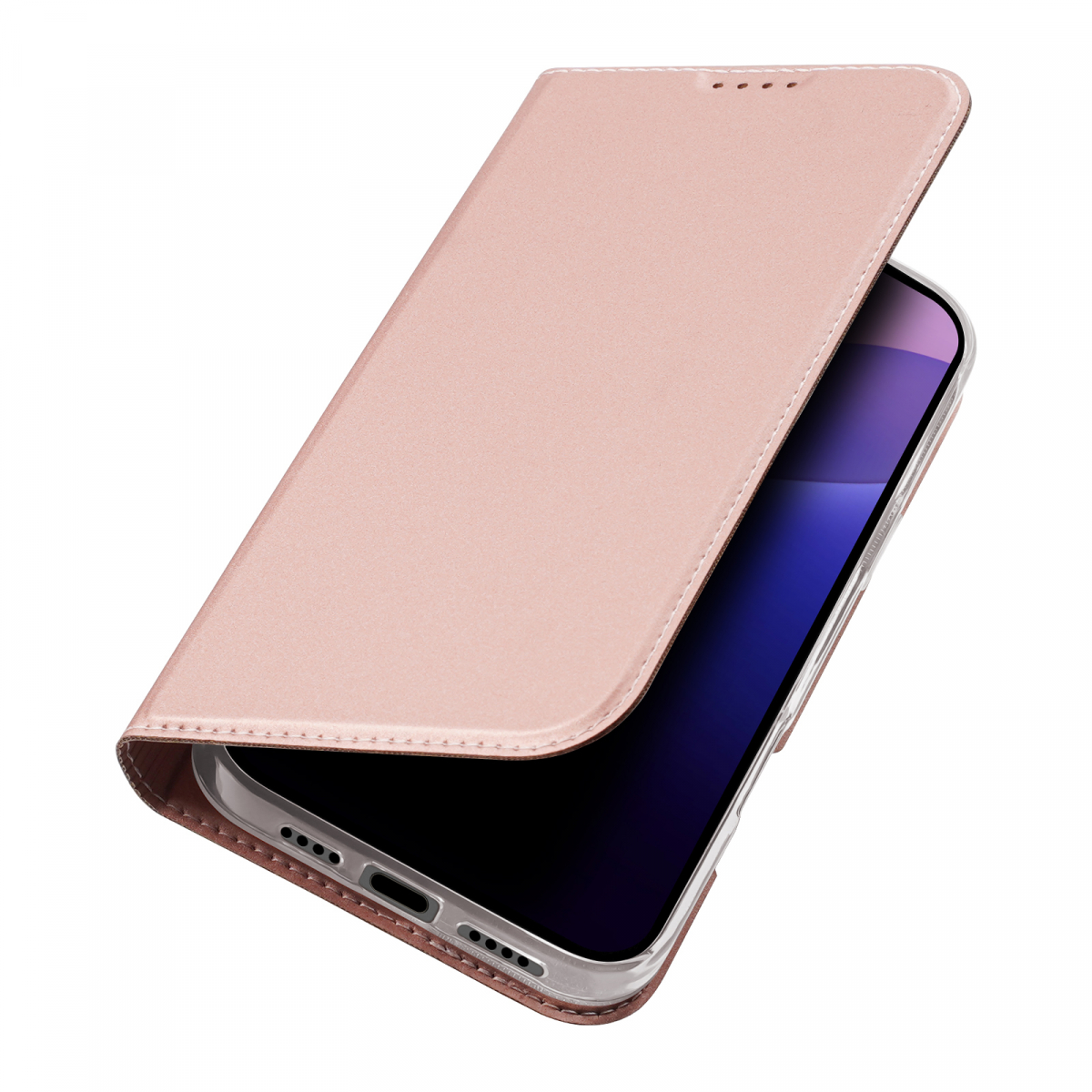 DUX DUCIS Skin Pro Series läderfodral, iPhone 16 Pro Max, rosa