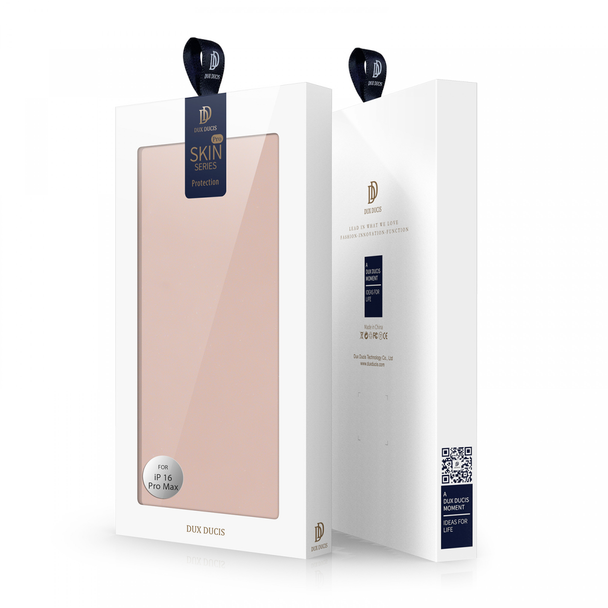 DUX DUCIS Skin Pro Series läderfodral, iPhone 16 Pro Max, rosa