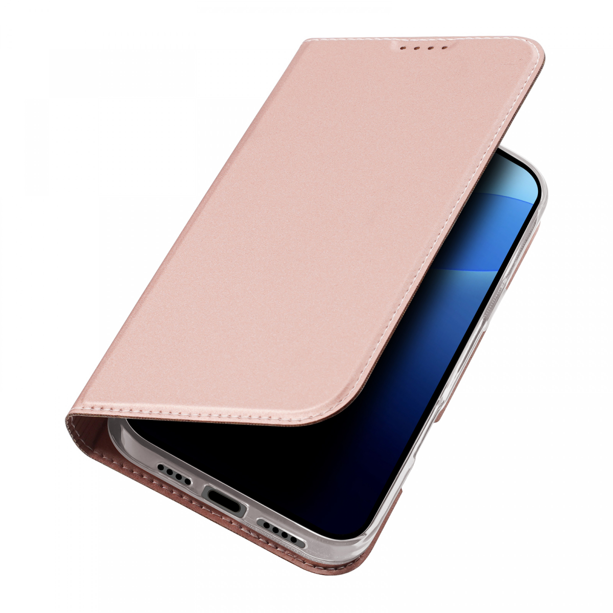 DUX DUCIS Skin Pro Series läderfodral, iPhone 16 Pro, rosa