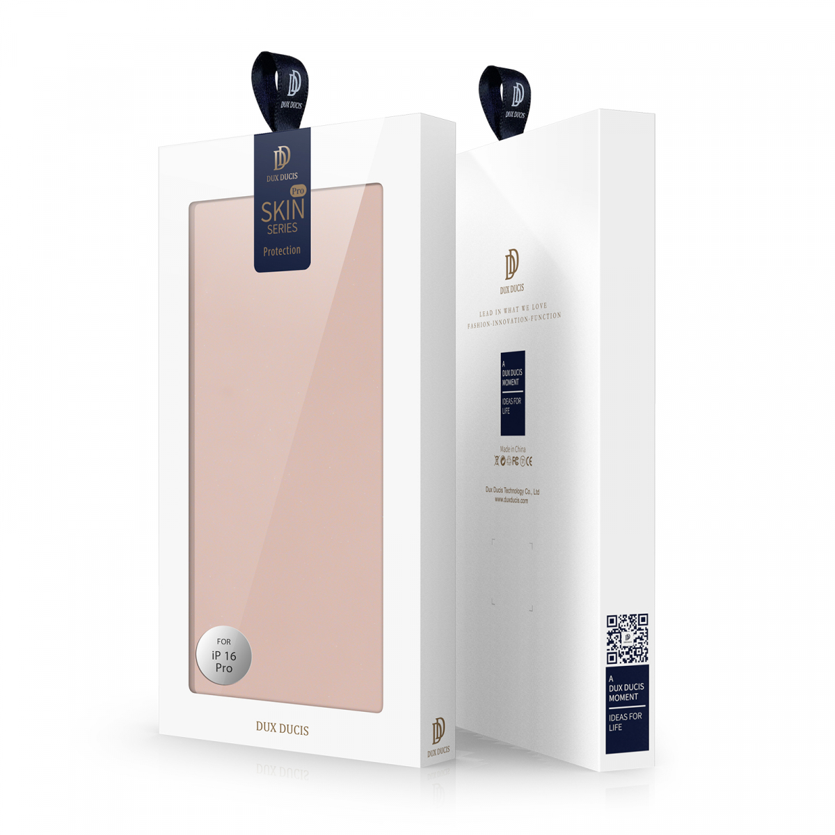 DUX DUCIS Skin Pro Series läderfodral, iPhone 16 Pro, rosa