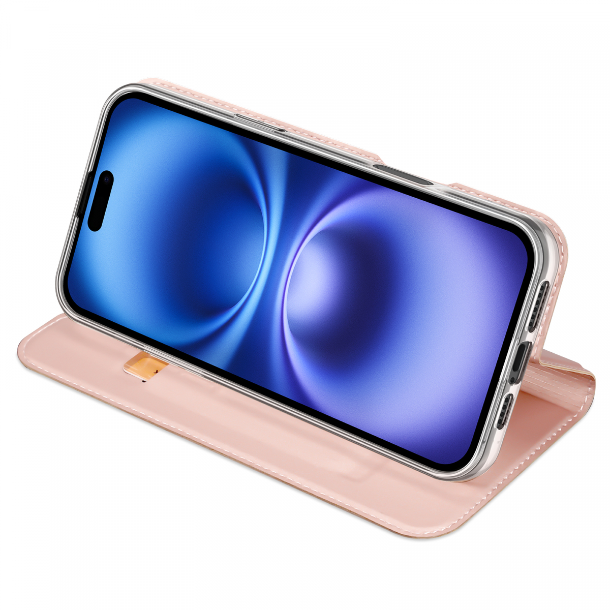 DUX DUCIS Skin Pro Series läderfodral, iPhone 16 Plus, rosa