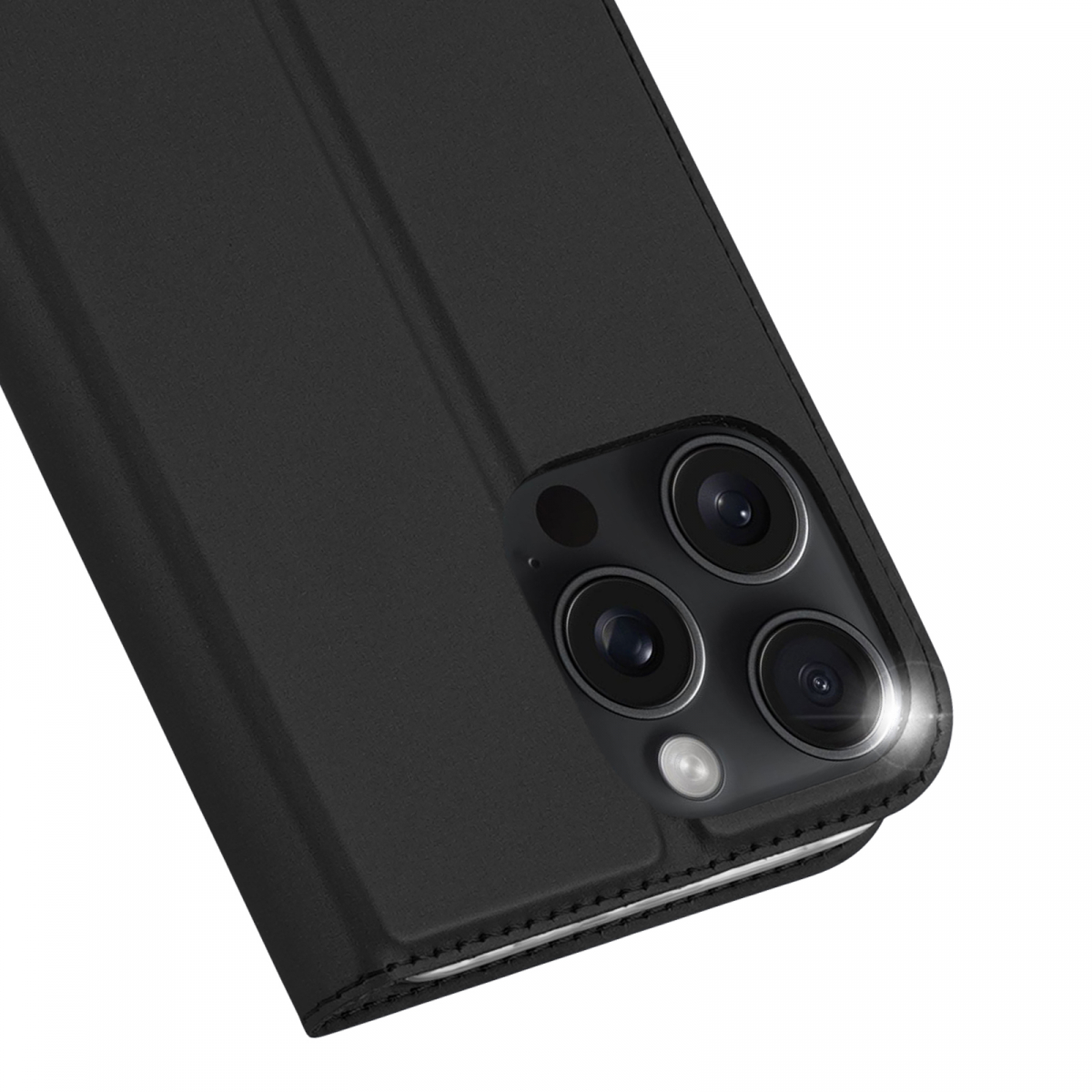 DUX DUCIS Skin Pro Series läderfodral, iPhone 16 Pro Max, svart