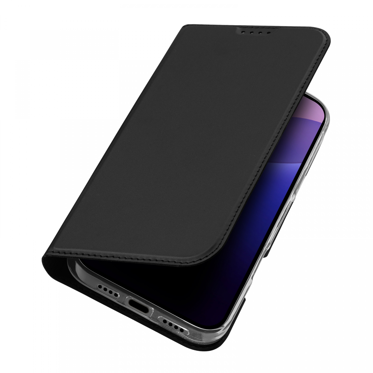 DUX DUCIS Skin Pro Series läderfodral, iPhone 16 Pro Max, svart