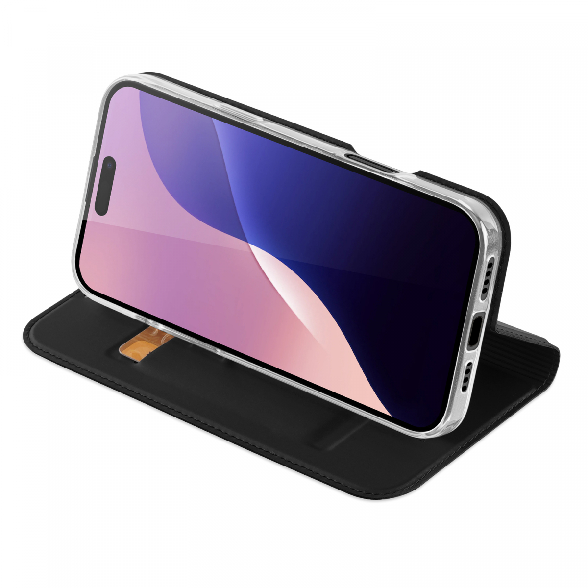 DUX DUCIS Skin Pro Series läderfodral, iPhone 16 Pro Max, svart