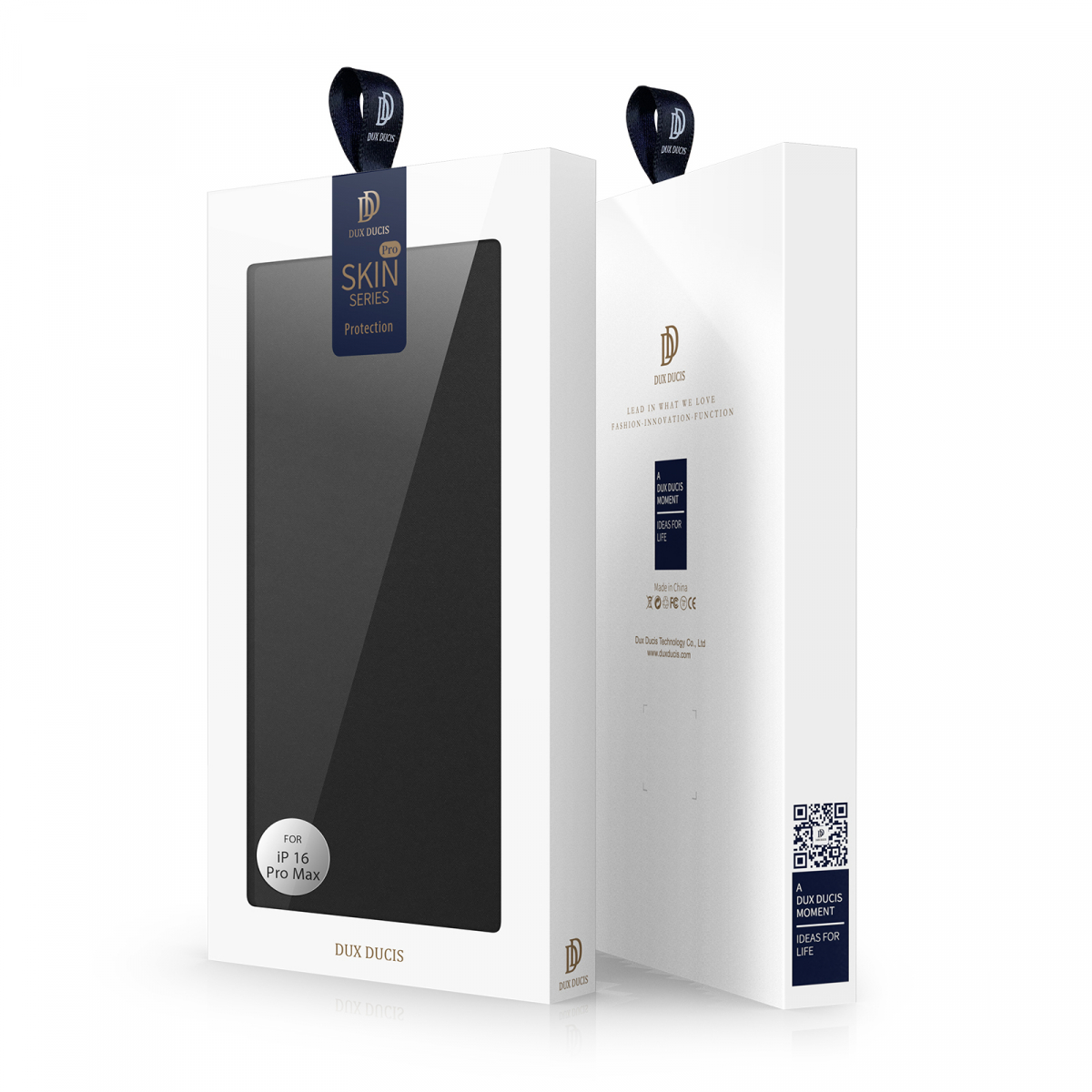 DUX DUCIS Skin Pro Series läderfodral, iPhone 16 Pro Max, svart
