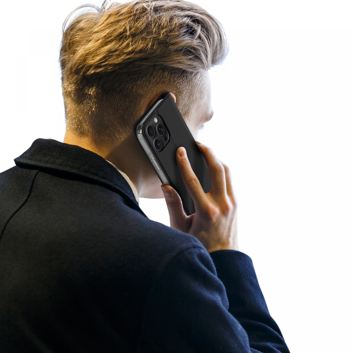 DUX DUCIS Skin Pro Series läderfodral, iPhone 16 Pro Max, svart