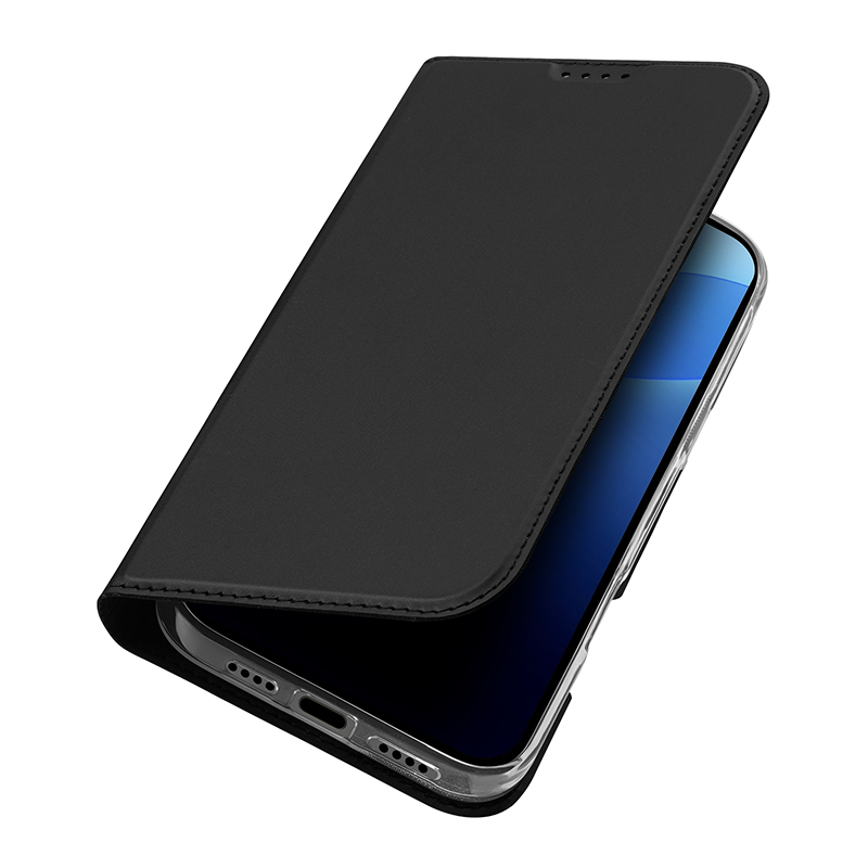 DUX DUCIS Skin Pro Series läderfodral, iPhone 16 Pro, svart