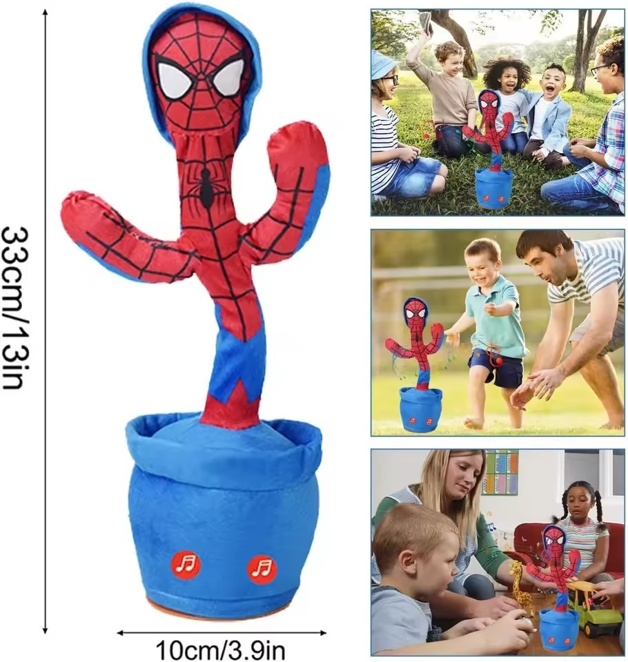 Dansande Spiderman som sjunger, 32x12cm