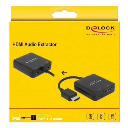 Delock HDMI ljuddelare, 4K, 60Hz