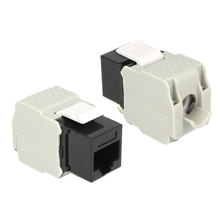 Delock Keystone-modul med RJ45-kontakt > LSA Cat.6 UTP, svart