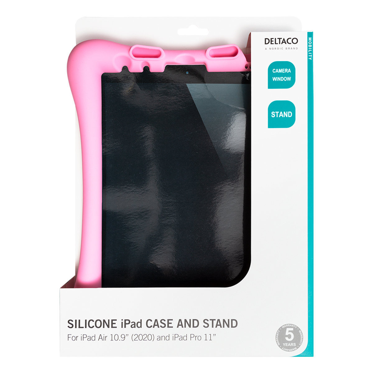 Deltaco Barnfodral till iPad Air 10.9/iPad Pro 11, rosa