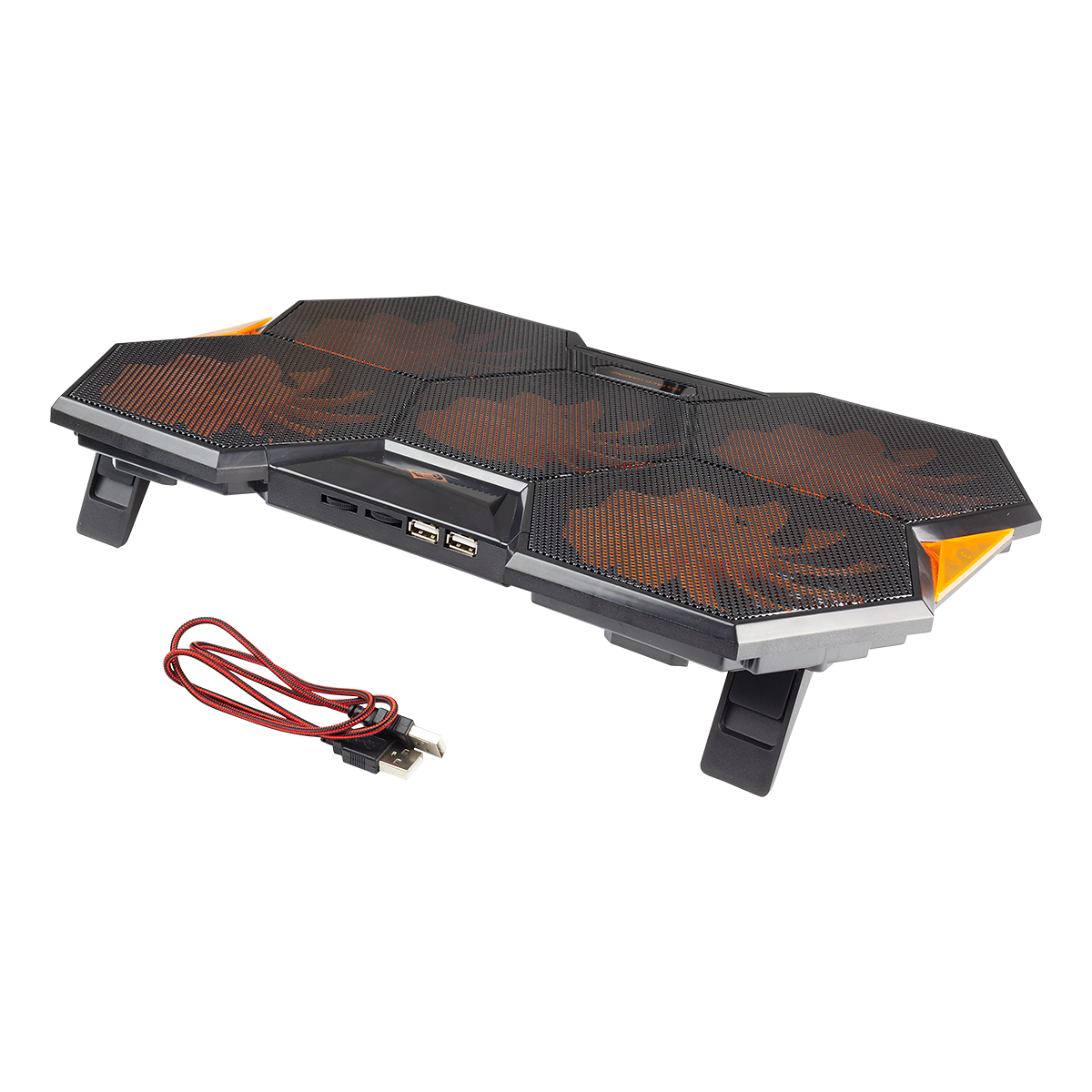 Deltaco GAMING Laptopkylare, 1000-1300 RPM, 2xUSB-A