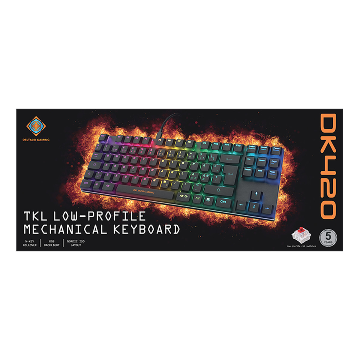 Deltaco Gaming DK420BR Mekaniskt tangentbord, RGB