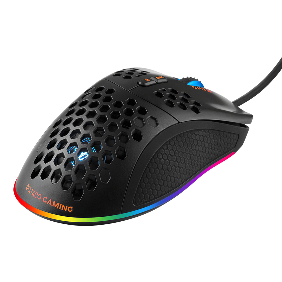 Deltaco Gaming DM210 Ultralätt spelmus, RGB, svart