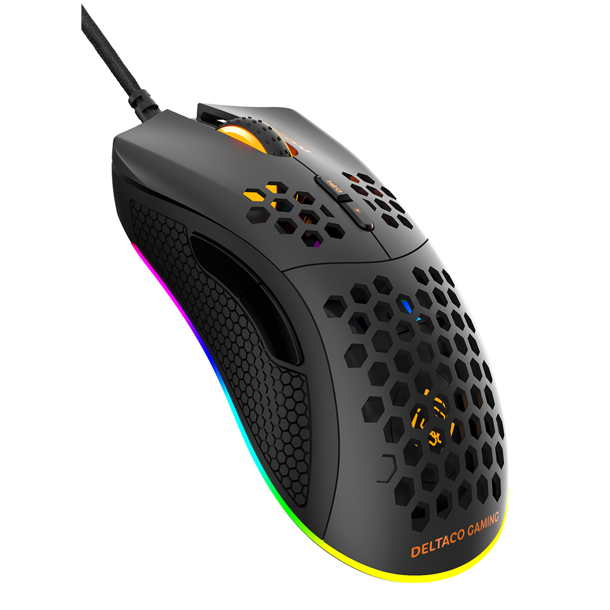 Deltaco Gaming DM210 Ultralätt spelmus, RGB, svart