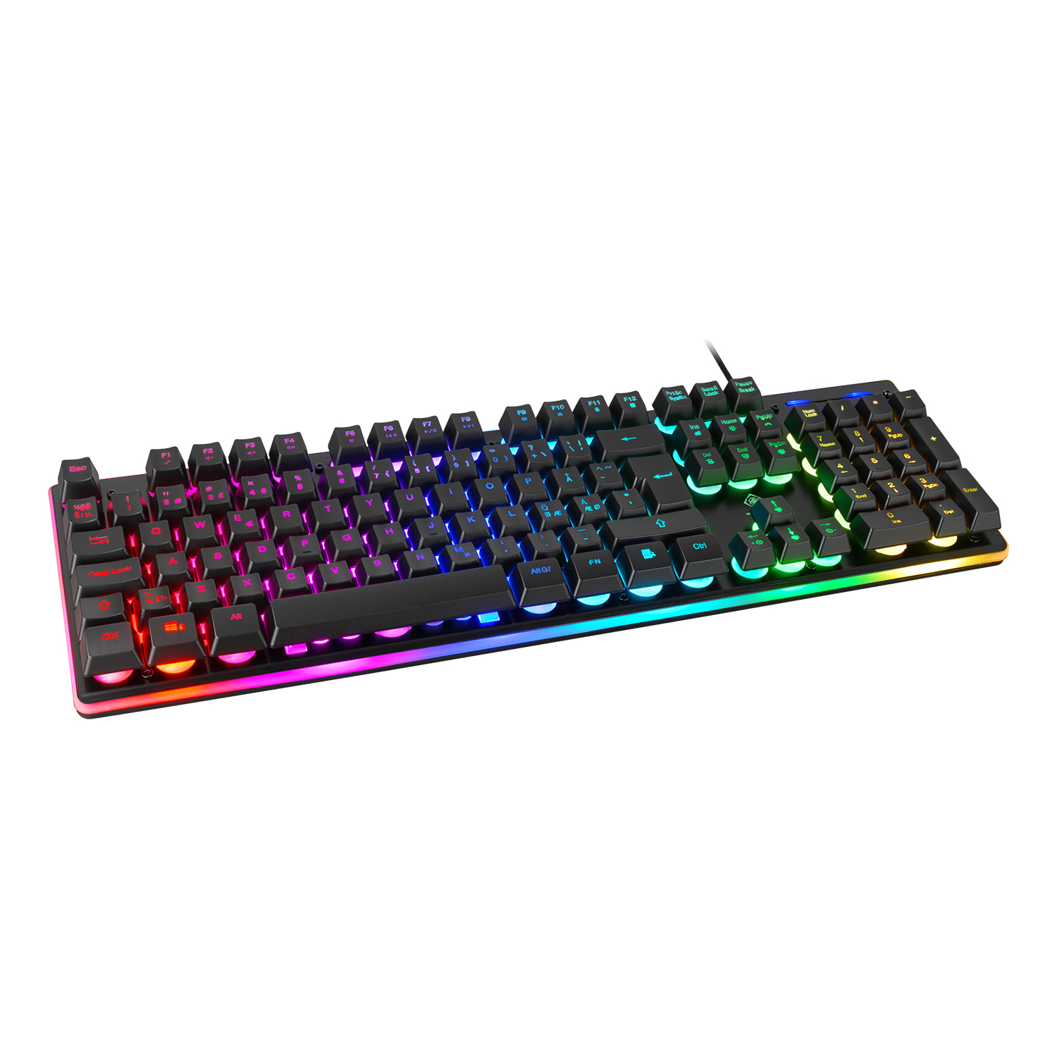 Deltaco Gaming tangentbord, membranbrytare, RGB belysning