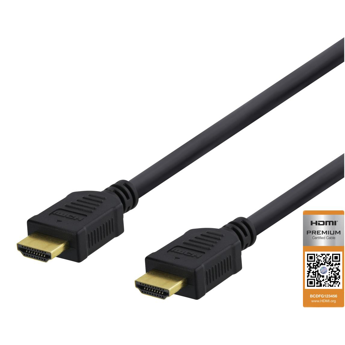 Deltaco HDMI-kabel, UltraHD, v1.4, 4K, 30Hz, 5m