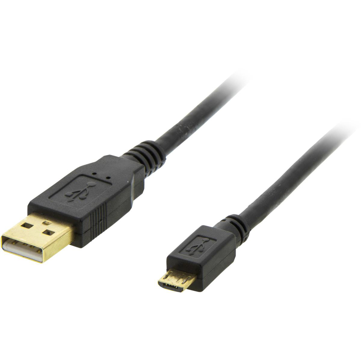 Deltaco MicroUSB-kabel, 1m, svart