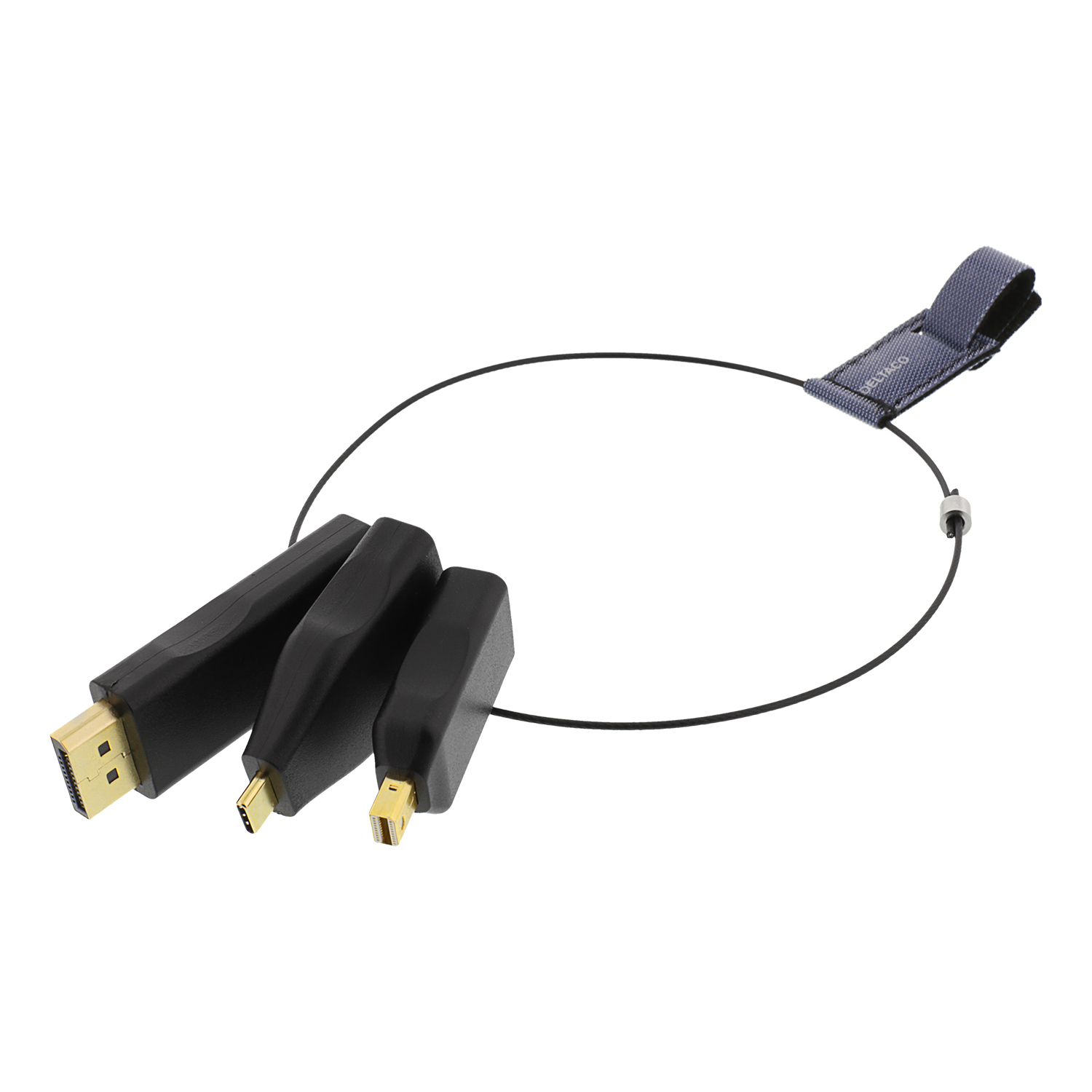 Deltaco Office, HDMI Adapter ring, mDP, DP, USBC, FHD