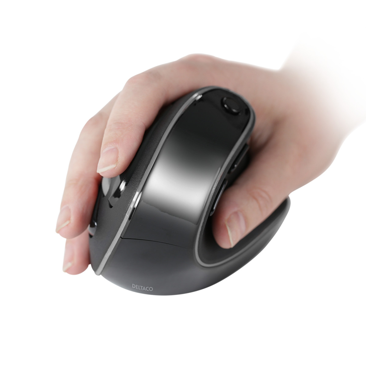 Deltaco Office Trådlös ergonomisk mus, högerhänt, 2.4GHz