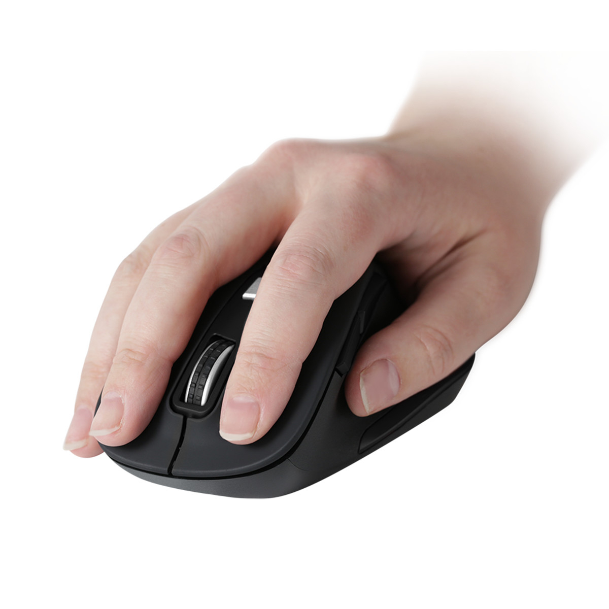 Deltaco Office Trådlös ergonomisk mus, högerhänt, tyst, 2400 DPI