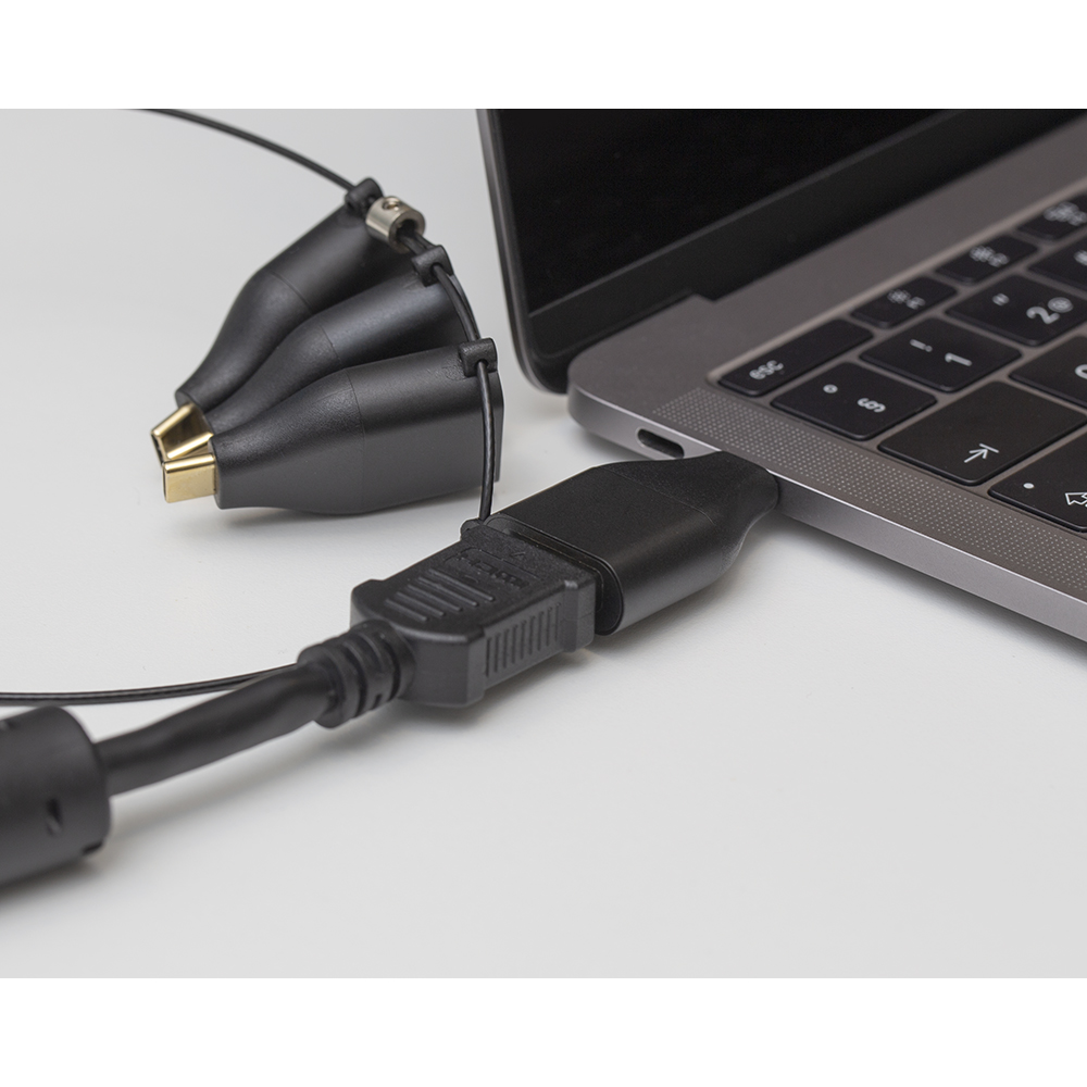 Deltaco Office, USB-C Adapter ring, mDP, DP, VGA, HDMI
