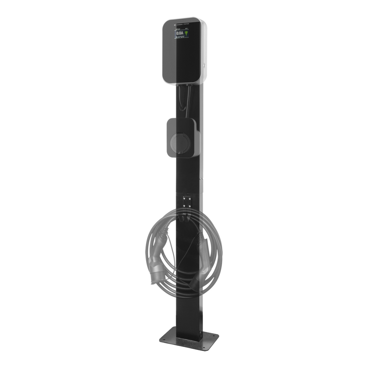 Deltaco e-Charge monteringsstolpe till laddboxar, 149cm