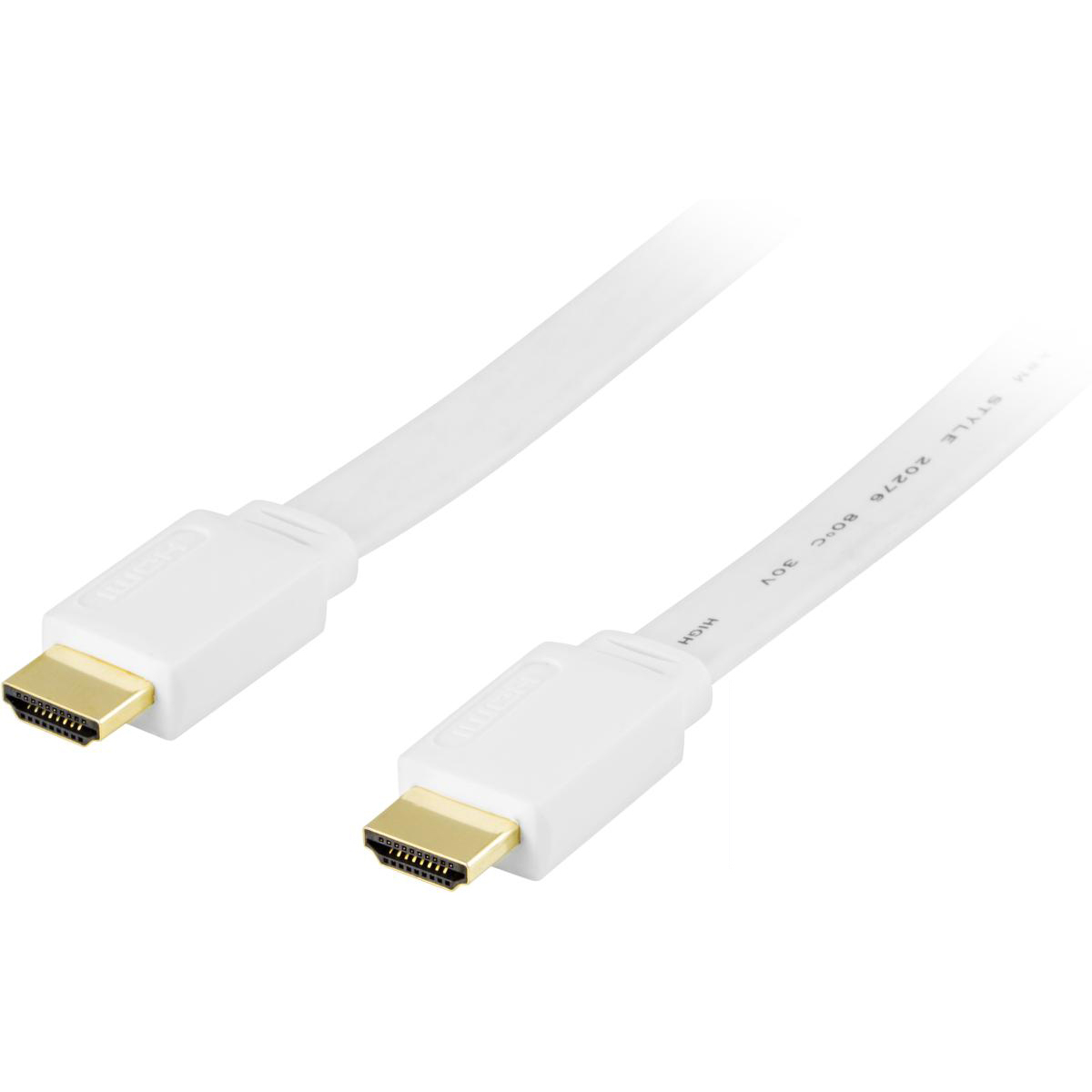 Deltaco platt HDMI-kabel v1.4, UltraHD, 4K, 30Hz, 3m