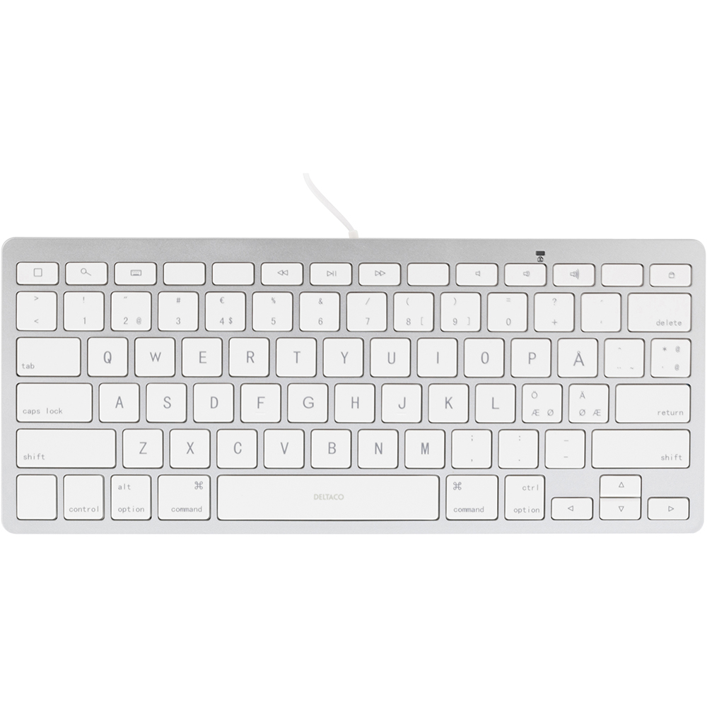 Deltaco tangentbord för iOS-enheter, lightning, vit